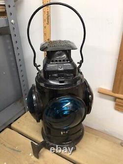 Antique Adlake Railroad 4 Way Switch Signal Lantern Lamp Near Perfect Condition