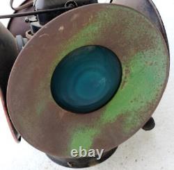 Antique Adlake Railroad Lamp WORKING CONDITION GREAT PATINA Chicago