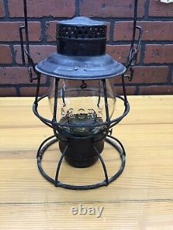 Antique Adlake Railroad Lantern B. & O. R. R. Embossed Globe Westlake Co LOOK