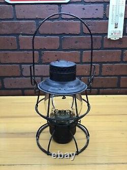 Antique Adlake Railroad Lantern B. & O. R. R. Embossed Globe Westlake Co LOOK