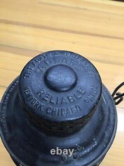 Antique Adlake Railroad Lantern B. & O. R. R. Embossed Globe Westlake Co LOOK