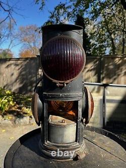 Antique Adlake Railroad Switch Signal Lantern New York Central Railroad N. Y. C. R