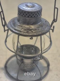 Antique Adlake Reliable ICRR Railroad Railway Lantern Embossed Globe