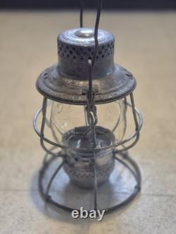 Antique Adlake Reliable ICRR Railroad Railway Lantern Embossed Globe