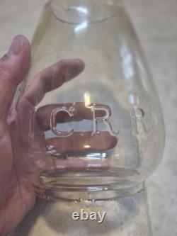 Antique Adlake Reliable ICRR Railroad Railway Lantern Embossed Globe