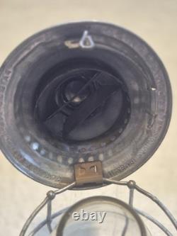 Antique Adlake Reliable ICRR Railroad Railway Lantern Embossed Globe