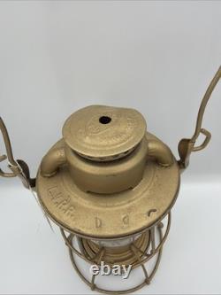 Antique Adlake Reliable L. V. R. R. Lehigh Valley Railroad Lantern Marked Globe
