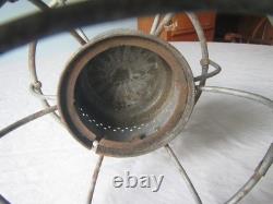 Antique Adlake Reliable Maine Central MCRR kerosene railroad lantern cast globe