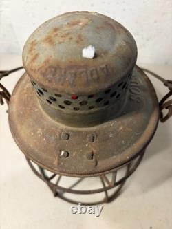 Antique Adlake SOU RY Red Globe Railroad Lantern Lamp