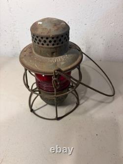 Antique Adlake SOU RY Red Globe Railroad Lantern Lamp