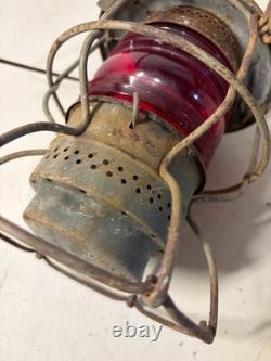 Antique Adlake SOU RY Red Globe Railroad Lantern Lamp