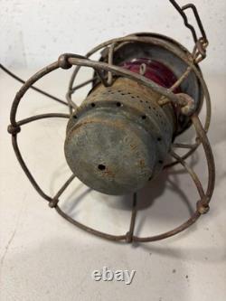 Antique Adlake SOU RY Red Globe Railroad Lantern Lamp