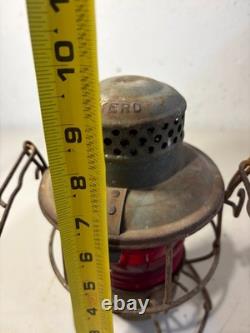 Antique Adlake SOU RY Red Globe Railroad Lantern Lamp
