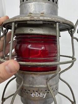 Antique Adlake Sou. Ry. Southern Railway Red Globe Oil Lantern Railroad As-IS