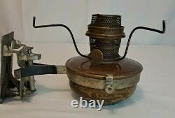 Antique Aladdin / Railway Wall Mount Caboose Kerosene Lamp Brass