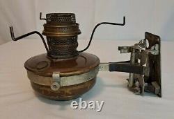 Antique Aladdin / Railway Wall Mount Caboose Kerosene Lamp Brass