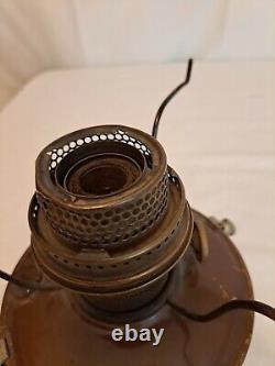 Antique Aladdin / Railway Wall Mount Caboose Kerosene Lamp Brass