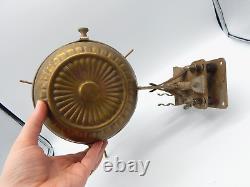 Antique Aladdin / Railway Wall Mount Caboose Kerosene Lamp Brass (tf591)