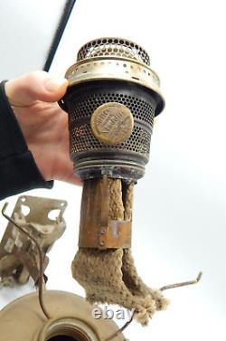 Antique Aladdin / Railway Wall Mount Caboose Kerosene Lamp Brass (tf591)