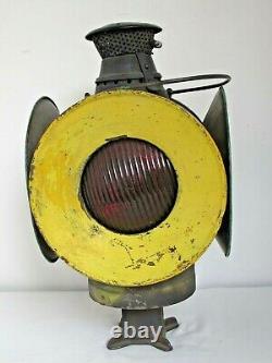 Antique Arlington Dressel U. S. A Railroad Switch Signal Lamp Lantern Glass Lenses