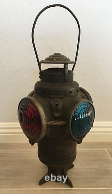 Antique Armspear ICRR RailRoad 4 Way Switch Lamp Lantern S120 Original