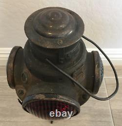 Antique Armspear ICRR RailRoad 4 Way Switch Lamp Lantern S120 Original