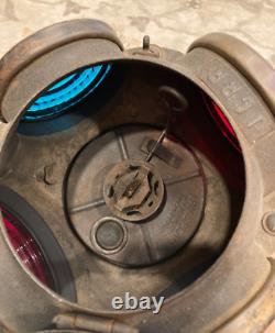 Antique Armspear ICRR RailRoad 4 Way Switch Lamp Lantern S120 Original