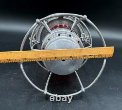 Antique Armspear RPR NY Railroad Red Globe Caged Kerosene Lantern 1925 NICE
