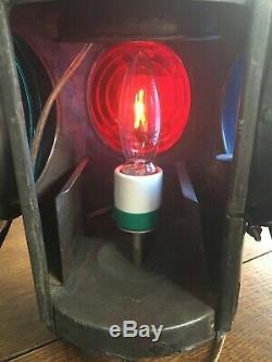 Antique B & O Railroad 4 Way Train Switch Signal Lantern Table Lamp-dressel Nj