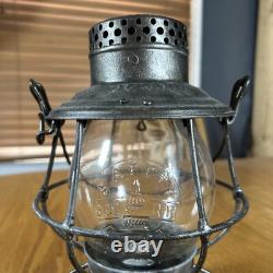 Antique B&O Railroad Lantern Adams Westlake Adlake Reliable Loco Safety Globe