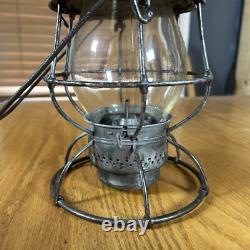 Antique B&O Railroad Lantern Adams Westlake Adlake Reliable Loco Safety Globe