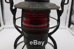 Antique B & O Railroad Lantern Original Red Globe Baltimore & Ohio Dietz No. 998