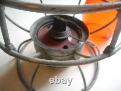 Antique B&O Railroad Lantern with Rare Orange etched Globe. Rare B&O RR Lantern