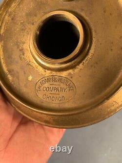 Antique Brass Oil Lamp Wall Sconce Adams&Westlake Railroad Lantern Duplex Burner