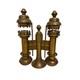 Antique Brass Railroad Car Double Oil Lamp Fixture Railcar Wall Mount Vintage