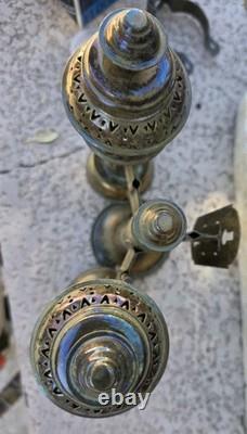 Antique Brass Railroad Car Double Oil Lamp Fixture Railcar Wall Mount Vintage Antique Brass Railroad Car Double Oil Lamp Fixture Railcar Wall Mount Vintage