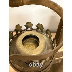 Antique Brass Railroad Car Double Oil Lamp Fixture Railcar Wall Mount Vintage