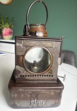 Antique British Railway Hand Lamp Welch Patent Lamp Mfg London