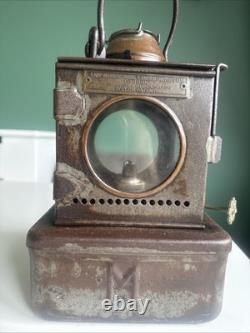 Antique British Railway Hand Lamp Welch Patent Lamp Mfg London