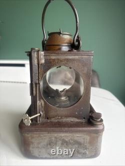 Antique British Railway Hand Lamp Welch Patent Lamp Mfg London