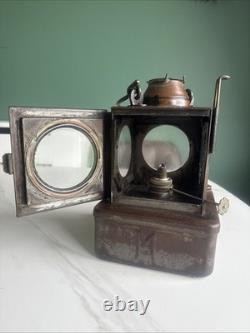 Antique British Railway Hand Lamp Welch Patent Lamp Mfg London