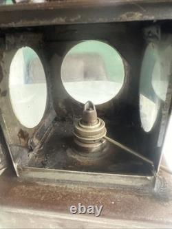 Antique British Railway Hand Lamp Welch Patent Lamp Mfg London