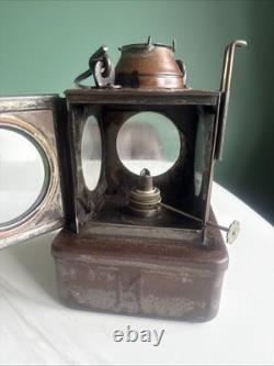 Antique British Railway Hand Lamp Welch Patent Lamp Mfg London