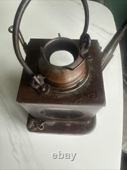 Antique British Railway Hand Lamp Welch Patent Lamp Mfg London
