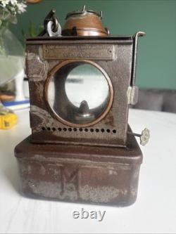 Antique British Railway Hand Lamp Welch Patent Lamp Mfg London