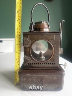 Antique British Railway Hand Lamp Welch Patent Lamp Mfg London