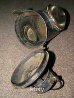 Antique British Railway Locomotive Train Engine Bullseye Double Glass Headlamp
