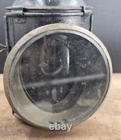 Antique British Railway Railroad Tri Color Track Inspector Lamp Lantern BR (M)