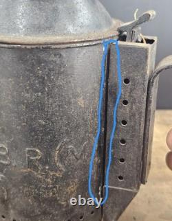 Antique British Railway Railroad Tri Color Track Inspector Lamp Lantern BR (M)