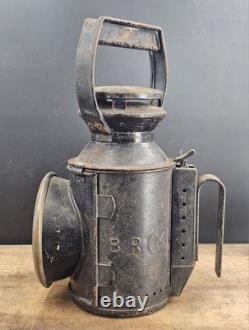 Antique British Railway Railroad Tri Color Track Inspector Lamp Lantern BR (M)
